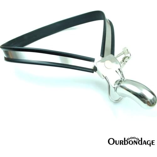 Ourbondage Stainless Steel Male Chastity Belt Cock Cage BDSM Bondage Y-Shape Chastity Device Penis Lock Sex Toys For Men