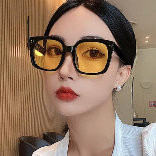 Rice Nail Oversized Sunglasses Women Retro Square Sun Glasses Female High Quality EyeGlasses for Women Oculos De Sol Feminino