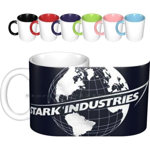 Stark Industries Logo Ceramic Mugs Coffee Cups Milk Tea Industries Logo Creative Trending Vintage Gift Bottle Cup