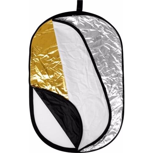 Lightdow 90x120cm 5 in 1 Photo Studio Video Light Reflector Round Collapasible Multi-Disc Portable Circular Reflector(35"x47")