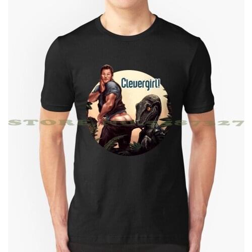 Clever Girl! Cool Design Trendy T-Shirt Tee Park World Lost Chris Pratt Dino Dinosaur Dinossaur Velociraptor Raptor Coppertone
