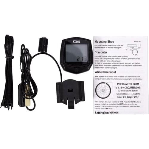 Sunding SD 581 bike speedometer wired stopwatch bicycle computer cycle cycling odometer accessories