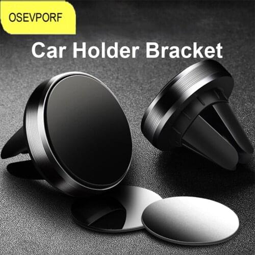 Rotable Air Vent Magnetic Holder Stand in Car For iPhone 12 11 Pro Max X S XR Magnet Cellphone Bracket For Huawei Samsung S21
