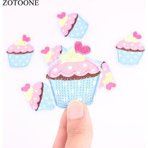 ZOTOONE 1Pcs Cake Iron Patches for Clothing Applications DIY Fashion Cute Patch Vetement Stickers Badge Stripes Sew on Clothes G