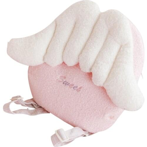 1Pcs Kawaii Angel Travel Backpack Crossbody Bags for Girls 2019 Small Plush Toys for Children Student Kid Birthday Party Gift