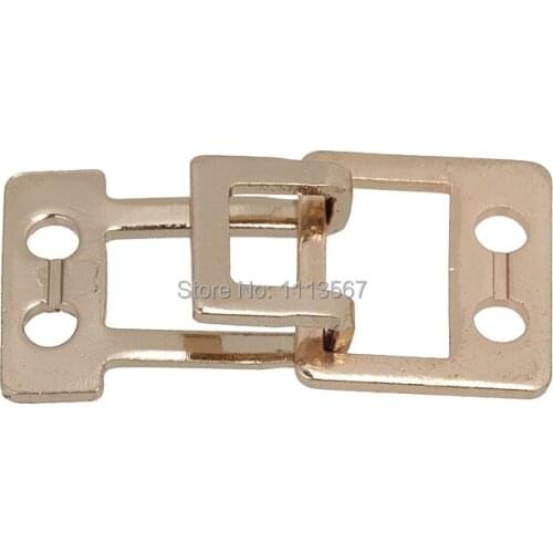 100Set Craft Gold Tone Hook & Eyes Clasp Waist Extender Sewing On Garment NK56