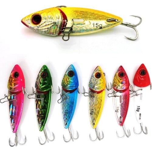 1Pcs Metal VIB Spinner Spoon Fishing Lures Slow Isca Pesca Jigg Casting Fish Lead Peche Bait Sea Carp Rock Fishing Tackle 10g15g
