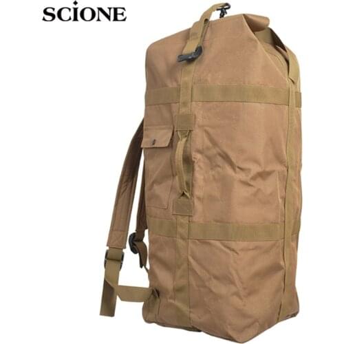 70L Waterproof Men Military Tactical Bag Nylon Large Army Backpack Rucksack for Outdoor Travel Hiking Camping Militar Sack X2A