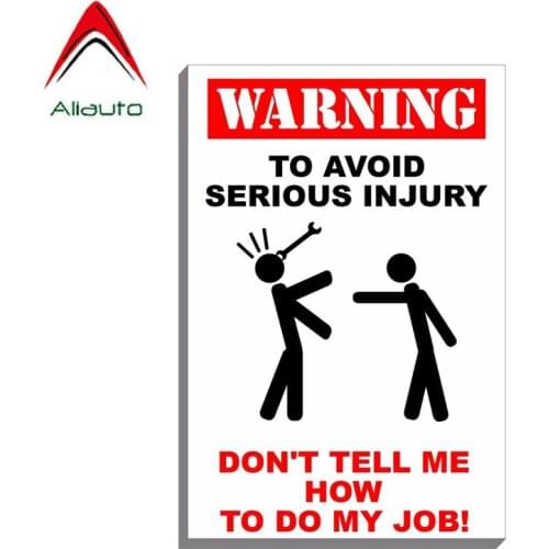 Aliauto Funny Car Stikcer Reflective Decal Warning Avoid Serious Injury Decal Accessories PVC for Mercedes Honda VW,15cm*10cm