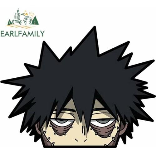 EARLFAMILY 13cm x 10.5cm for My Hero Academia dabi Peeker Anime Car Stickers and Decals Waterproof Window Trunk Auto Car Wrap