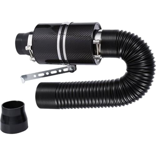 Car Cold air intake Filter Induction Kit Pipe Hose System Set Universal, Black