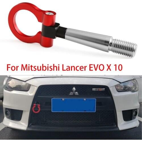 Black/Red/Blue Towing Bar For Car Track Racing Tow Ring Hook Kit For Mitsubishi Lancer EVO X 10 2008-2016 Trailer Towing Bar