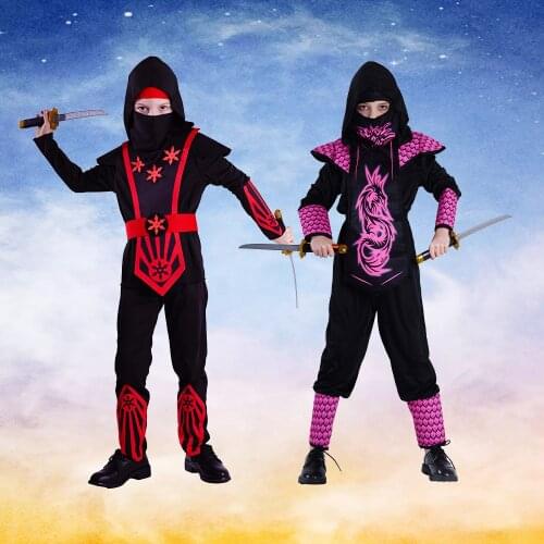 Ninja Costume for Boy Halloween Party Role Play Boy Ninja Warrior Clothes Cosplay Costumes Dress Up Party Clothing