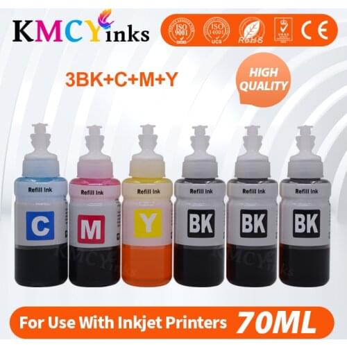 KMCYinks Printer Dye Ink For Epson L120 L132 L210 L310 L365 L380 L382 L486 L550 L800 L805 L1300 L1455 ET-2500 ET-2650 ET-16500