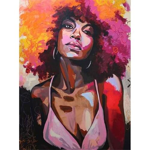 Black White African Nude Woman DIY 11CT Cross Stitch Embroidery Kits Craft Needlework Set Printed Canvas Cotton Sell