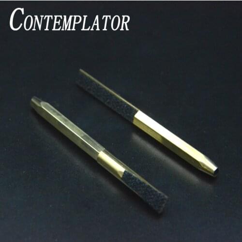 CONTEMPLATOR 1piece fly tying flat dubbing teaser tool heavy brass body brush necessary fly fishing tackle with velcro stick