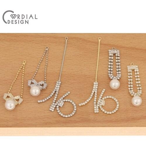 Cordial Design 50Pcs Jewelry Accessories/Hand Made/Jewelry Findings & Components/Claw Chain/DIY Making/Earring Pendant/CZ Charms