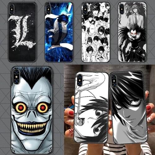 Death Note Anime L·Lawliet Phone Case Cover Hull For iphone 5 5s se 2 6 6s 7 8 12 mini plus X XS XR 11 PRO MAX black soft