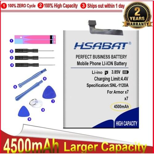 HSABAT 0 Cycle 4500mAh Battery for Ulefone Armor X7 / X7 Pro High Quality Mobile Phone Replacement Accumulator