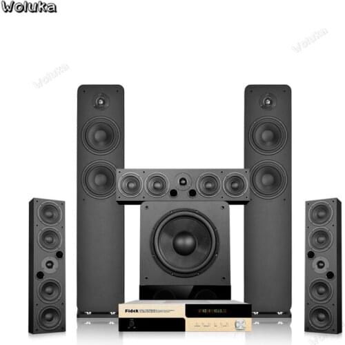 Home Theater Speaker Set 5.1 Surround Combination Speaker For Family Living Room FM101 CD50 W05