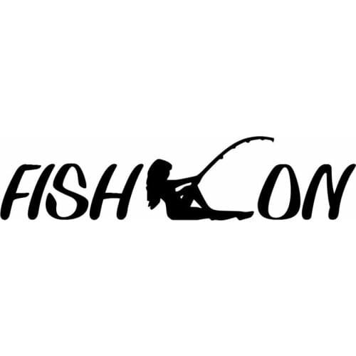 Beautiful Girl Fishing Car Sticker Art Deco High Quality Personality Pvc Car Window Waterproof Sticker Black/white, 18cm *4cm