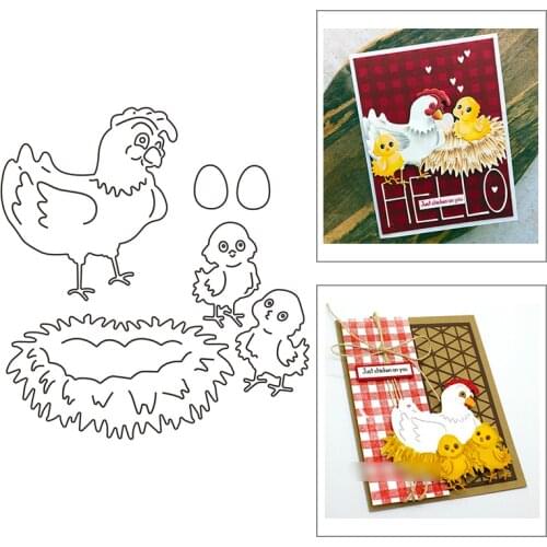 2021 New Animal Chicken Family Metal Cutting Dies For Mould Cut Paper Embossing Craft Making Greeting Card Scrapbooking No Stamp