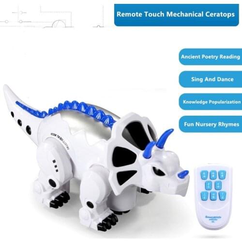 Multifunctional Puzzle RC Mechanical Horned Dragon Story Dance Music Light Wireless Remote Control Dinosaur Childrens Toy