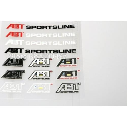 10 x Newest Car Styling ABT Decal Decoration Stickers for Audi ABT A1 A3 A4 A5 A6 A7 TT R8 Q3 Q5 Q7