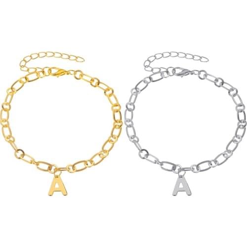 New Exquisite All-match English Letter A Anklet Summer Beach Ladies Anklet Pendant Anklet Leg Jewelry Gift