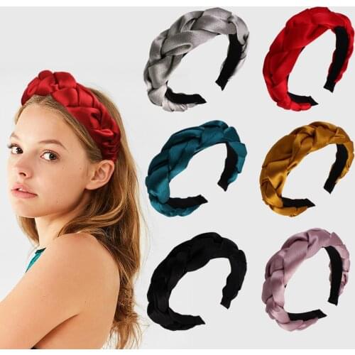 Fashion Women Hair Hoop Casual Female Summer Cute Headwear For Girl Hemp Flowers Silk Hairbands Wids Size Hair Accessories