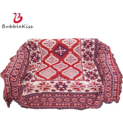 Bubble Kiss Ethnic Style Blanket Pure Cotton Geometry Blankets For Beds Home Bed Cover Throw Blanket Office Siesta Shawl Blanket