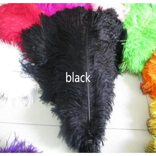Wholesale 500 high-quality natural black ostrich feathers 12-14 inches / 30-35CM celebration decoration Free shipping