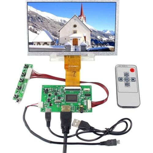 Fit for Raspberry Pi 7 inch 1024X600 LCD Screen with HD MI Input Monitor Board