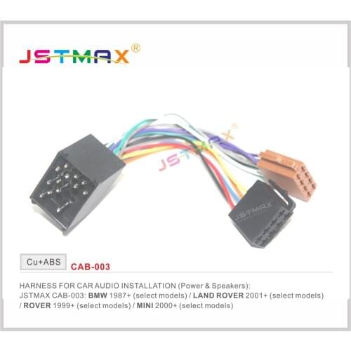 JSTMAX ISO Radio Adapter for BMW Compact E30 E36 E46 E34 E39 Wire Wiring Harness Connector Lead Loom Cable Plug Adaptor Stereo