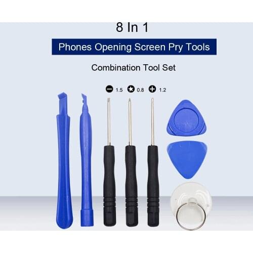 1000PCS/LOT 8 in 1 Mobile Phones Opening Screen Pry Tools Repair Kit Mini Screwdrivers telephone Tools Set For Telephone Tools