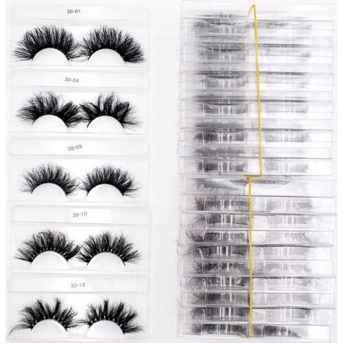Lashes Wholesale 25mm Fluffy EyeLashes Vendor Soft Long Volume False Eyelashes Makeup 3D Mink Lashes Bulk