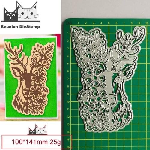 Christmas Elk Flowers Lace Metal Cutting Dies Decorative Scrapbooking Steel Craft Die Cut Embossing Paper Cards Stencils New
