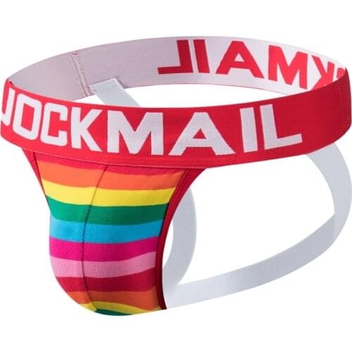 JOCKMAIL Mens Sexy Underwear Sexy Bikini Jockstrap Gay Underwear for Men G-String Thong