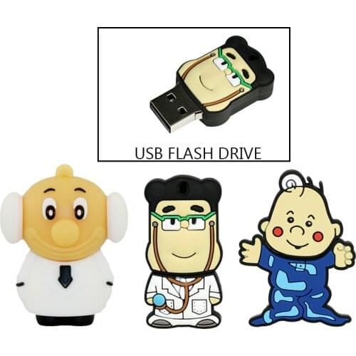 Doctors Memory Stick Nurses Lovely Medical Pendrive Cartoon Kid Child Usb Flash Drive Pendrive 4GB 8GB 16GB 32GB 64GB
