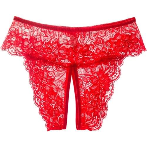 XL - 4XL Stretching Lace Panties Plus Size Briefs For Sex Transparent Underwear Erotic Open Crotch Thongs Women Sexy Lingerie