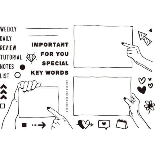 Gesture sign1 Clear Stamp for Scrapbooking Transparent Silicone Rubber DIY Photo Album Decor S121