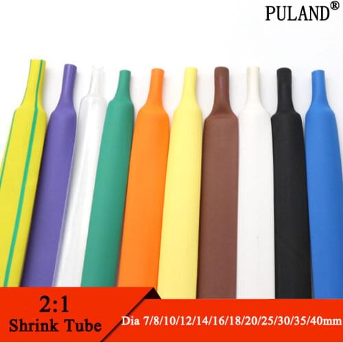 Dia 1mm 2mm 3mm Heat Shrink Tube 2:1 Polyolefin Thermal Cable Sleeve Insulated Wire Protector Wrap Cover DIY Connector Repair