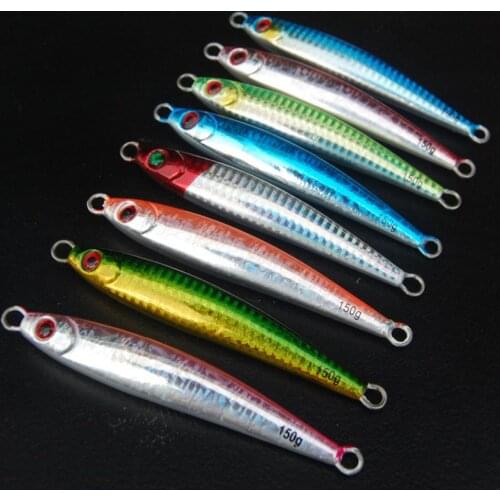 5PCS Deep sea Fishing Laser Slow Jig Jigging Glow Zebra Ocean Boat Rock Beach Jigbait Spoon Lure baits 100/150g