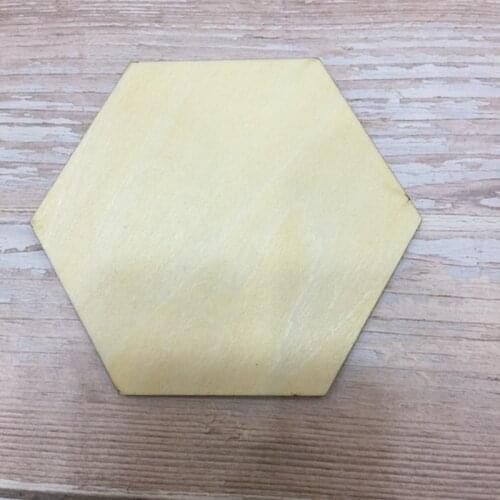 50pcs hexagon laser cut wood coaster