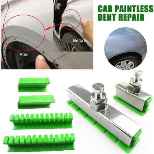 6Pcs Car Paintless Dent Repair Puller Tabs Removal Holder Kit Large Area Repairing Dent Tool Green