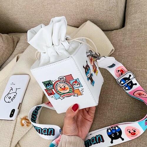 Anime Bags and Purses 2021 Mini Bag Fashion Brand Bag High Quality Retro Shoulder Bag Simple Crossbody Tote with Cartoon Pattern