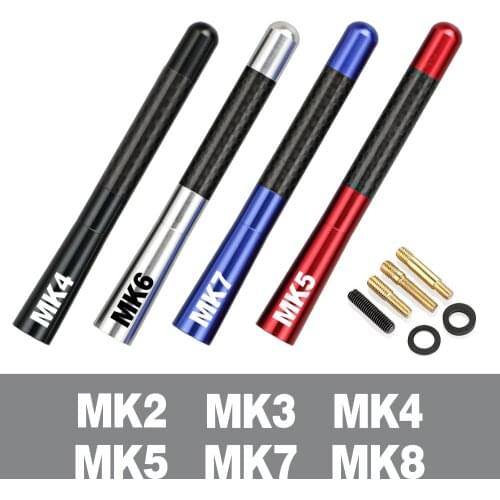 12cm Carbon Fiber Radio Antenna For VW Volkswgen Golf MK4 MK6 MK7 MK5 MK3 MK2 MK8 Roof Antenna Enhanced Signal Car Accessories