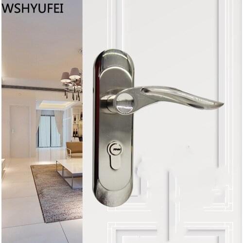 European Style Mute Room Door Lock Handle Fashion Interior Door Knobs Lock Luxurious Anti-Theft Gate Lock Furniture Hardware