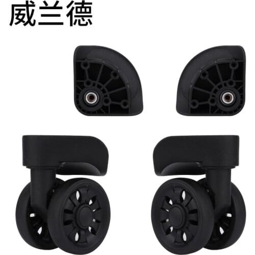 Black Caster Wheels Replacement Repair High Quality Universal Wheel Travel Trolley Wheel Luggage Wheel Replacement Set Wheels