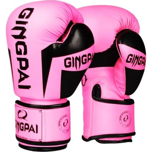 GINGPAI Childrens Boxing Gloves 6oz Professional Fight Boxing Gloves Muay Thai Sanda Training Punching Bag Gloves Men and Women
